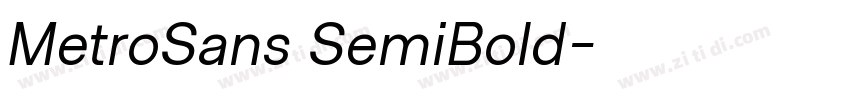 MetroSans SemiBold字体转换